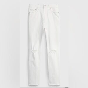 GAP WOMEN HIGH RISE STRAIGHT LEG JEANS - WHITE MULTI SIZES (NEW)